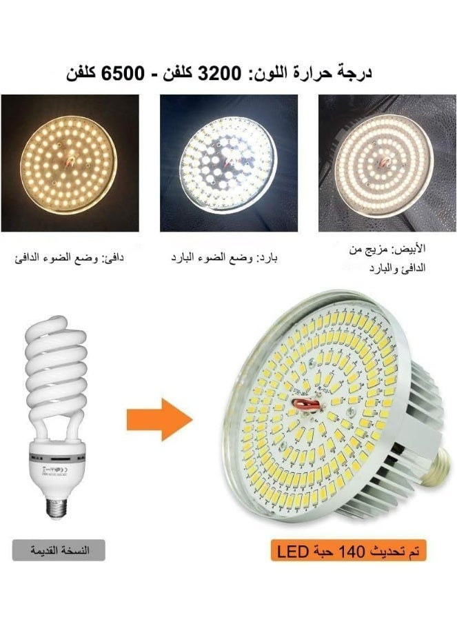 بيكنجينوس عدسة التصوير الضوئي سوفت بوكس، نظام إضاءة مستمر احترافي للتصوير بمقاس 50×70 سم، مع لمبتين LED بقاعدة E27 بقوة 150 واط ودرجة حرارة لونية 3200K-6500K وريموت تحكم عن بعد للصور الشخصية ومنتجات الأزياء - Image 4